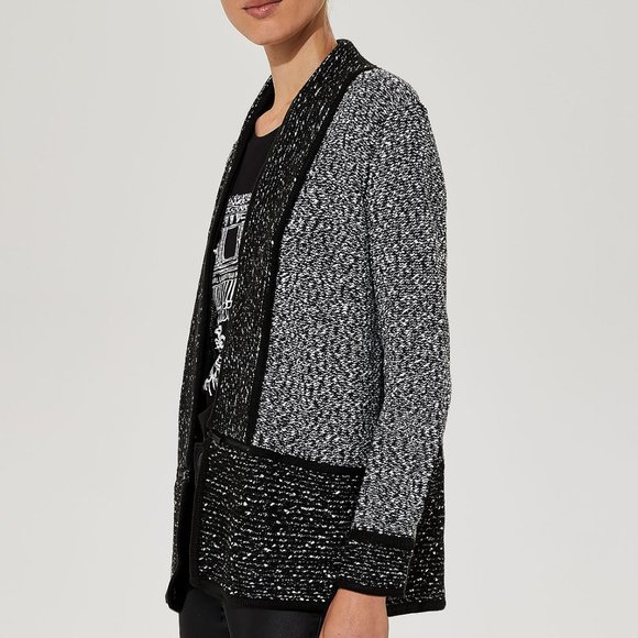 KARL LAGERFELD Grey 3/4 Sleeve Cardigan - Picture 3 of 3